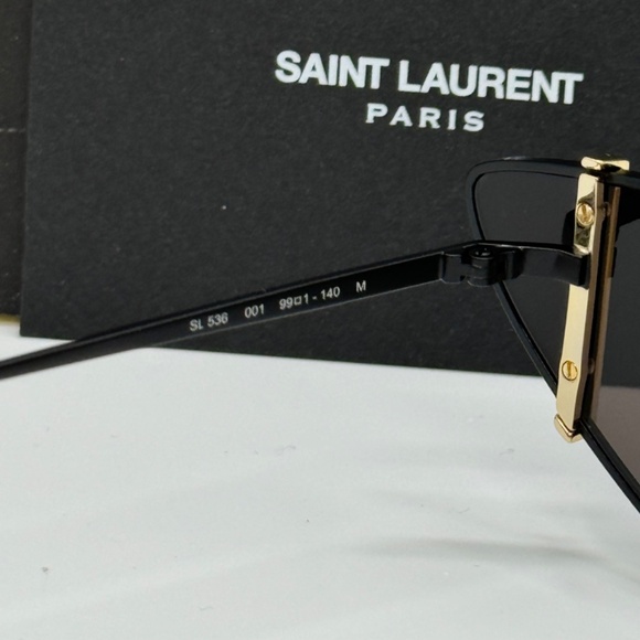 NEW SL536 001 SAINT LAURENT WOMEN BLACK SL 536 001 SAINT LAURENT SUNGLASSES - Picture 8 of 10